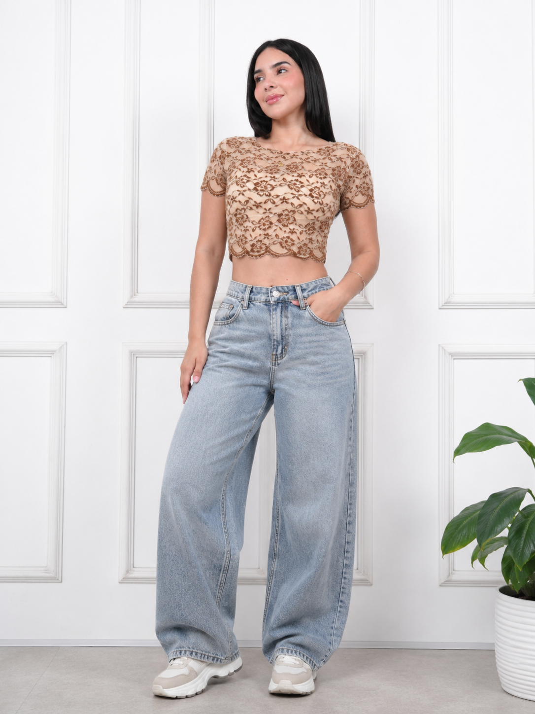 Tops Golden Lace